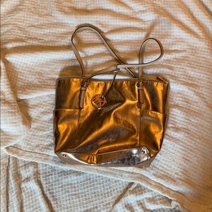 Michael Kors Rose Gold Patent Leather bag